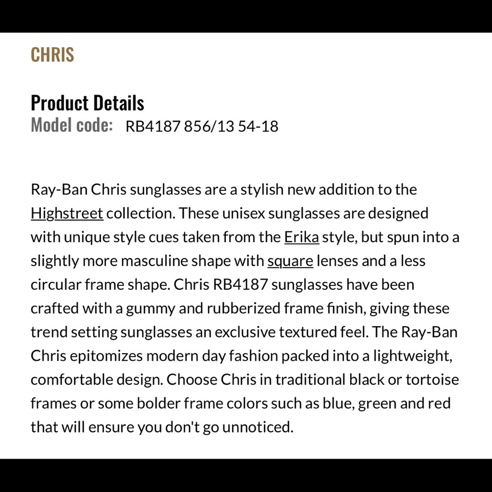 Ray Ban Unisex sunglasses 😎